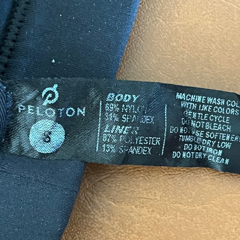 Peloton Padded Sports Bra Black Pink Blue Racerback Size Small - Picture 6 of 8